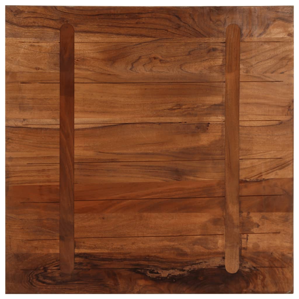 bordplade 80x80x2,5 cm firkantet massivt genbrugstræ