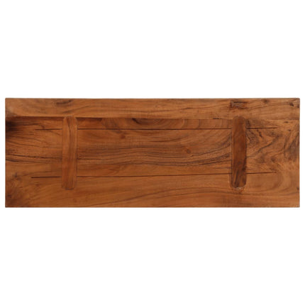 bordplade 90x20x3,8 cm rektangulær massivt genbrugstræ