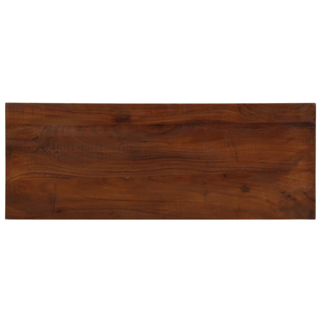 bordplade 80x30x3,8 cm rektangulær massivt genbrugstræ