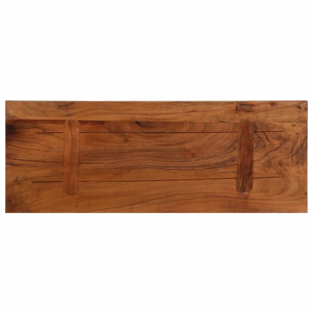 bordplade 80x30x3,8 cm rektangulær massivt genbrugstræ