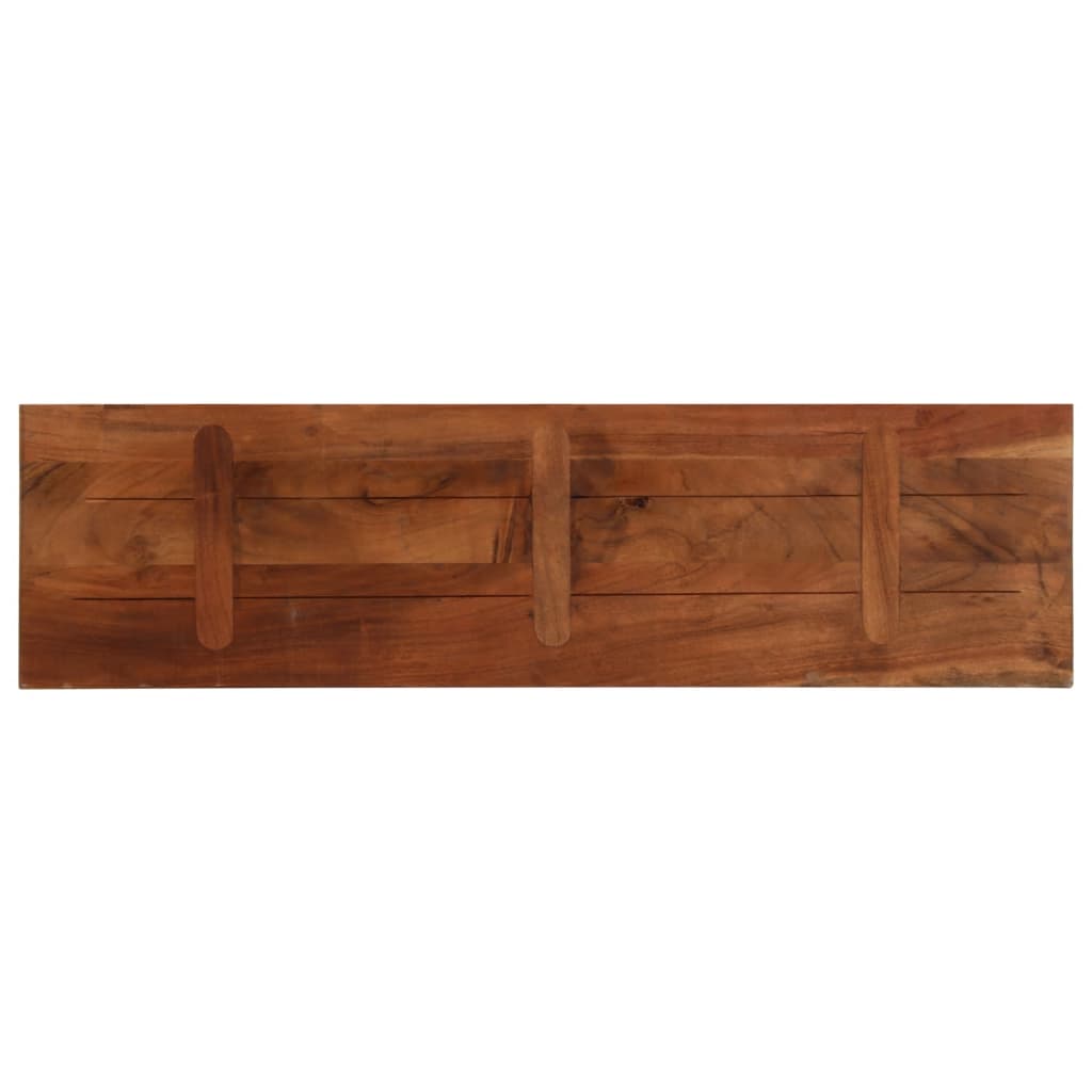 bordplade 110x30x3,8 cm rektangulær massivt genbrugstræ