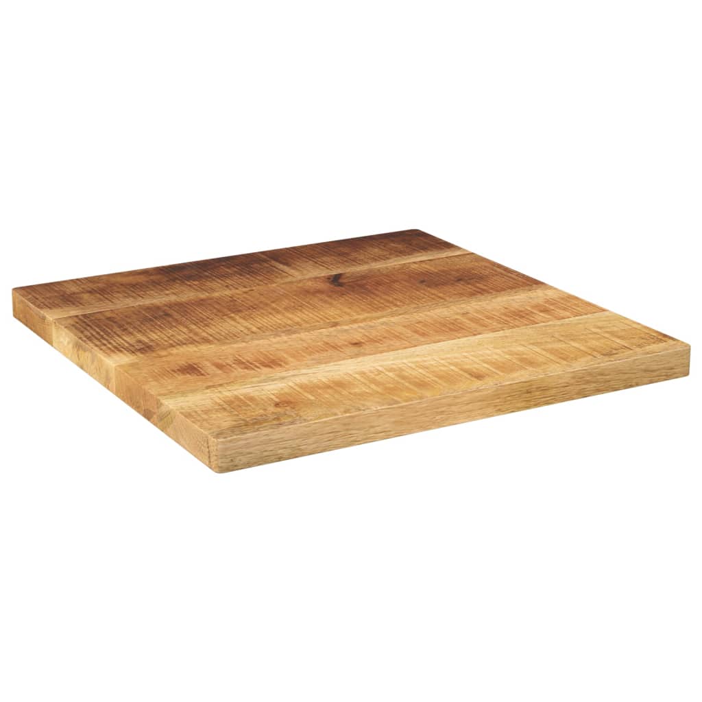 bordplade 40x40x2,5 cm firkantet massivt ru mangotræ
