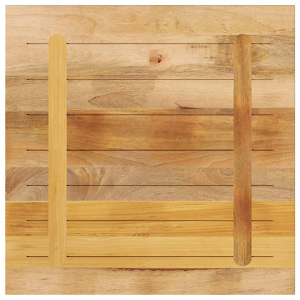 bordplade 70x70x1,5 cm firkantet massivt ru mangotræ