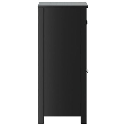 badeværelsesskab BERG 40x34x80 cm massivt fyrretræ sort