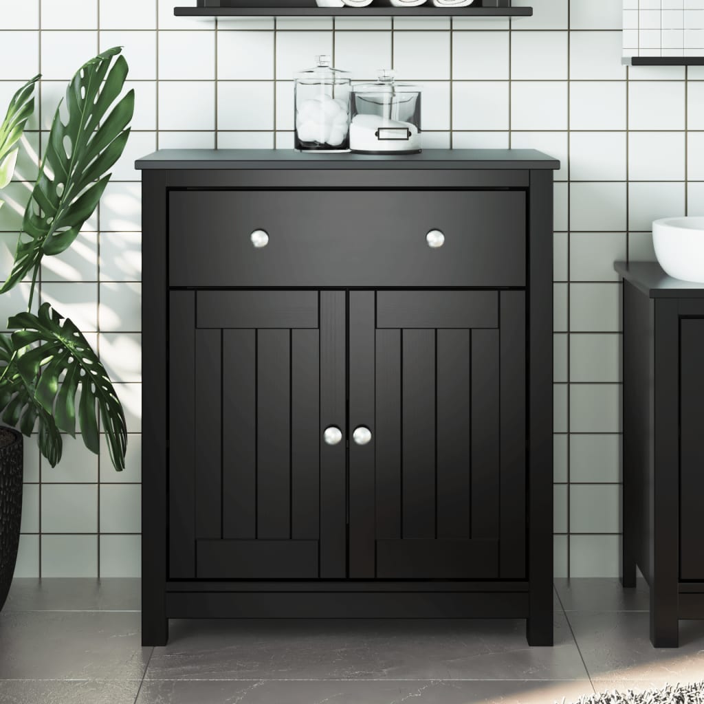 badevrelsesskab BERG 69,5x34x80 cm massivt fyrretr sort