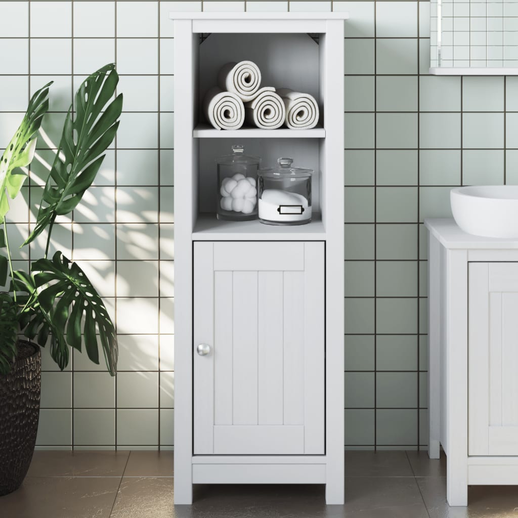 badevrelsesskab BERG 40x34x110 cm massivt fyrretr hvid
