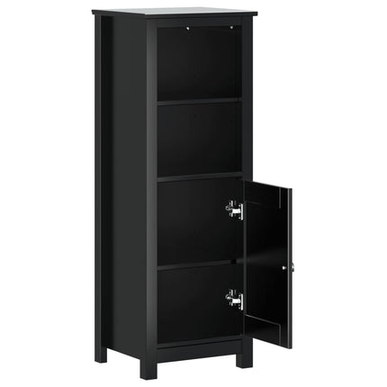 badeværelsesskab BERG 40x34x110 cm massivt fyrretræ sort
