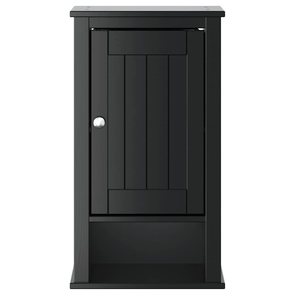 vægskab til badeværelse BERG 40x27x71,5 cm massivt fyr sort