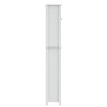 skab til badeværelse BERG 76x27x164,5 cm massivt træ hvid