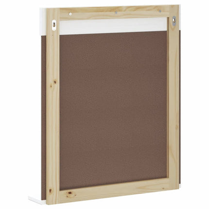 badeværelsesspejl med hylde BERG 60x12x70 cm massivt træ hvid