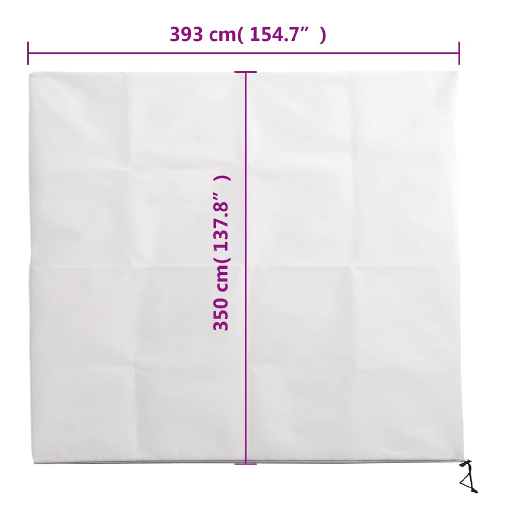 plantebeskyttelse med lynlås 4 stk. 70 g/m² 3,93x3,5 m
