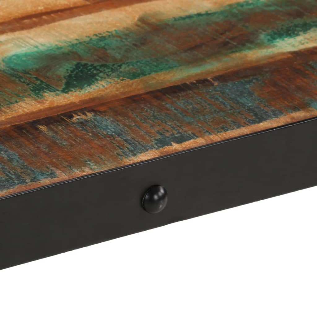 sofabord med hjul 100x55x26 cm massivt genbrugstræ