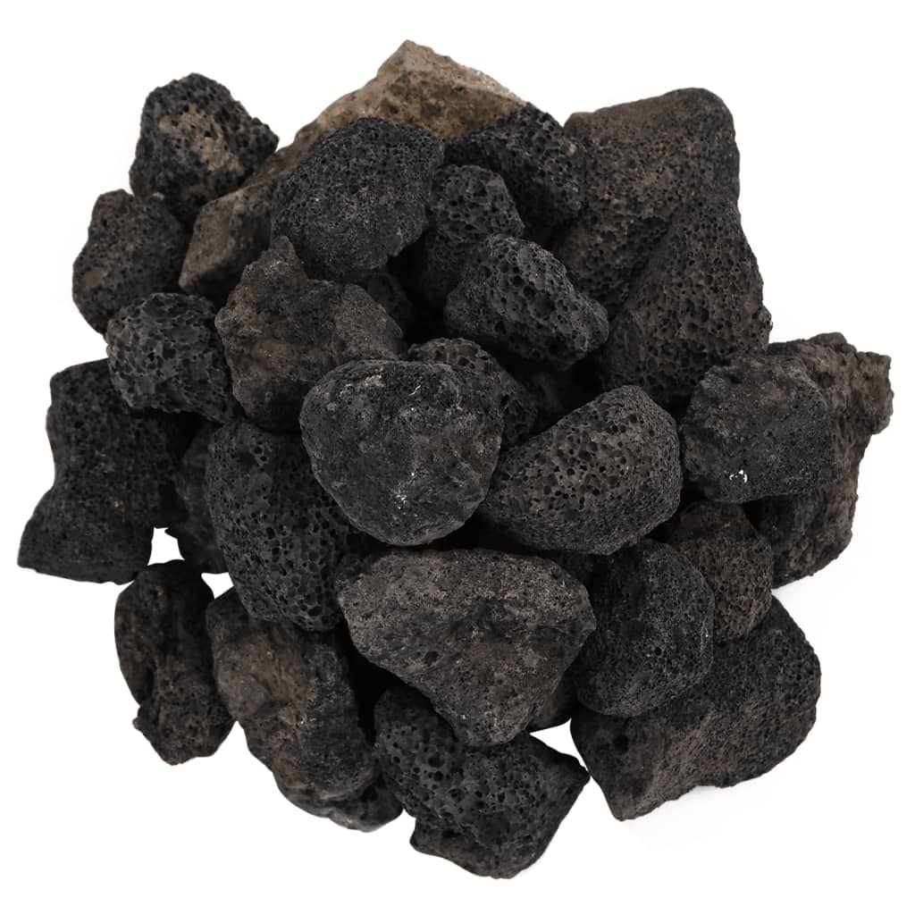 vulkanske sten 25 kg 3-5 cm sort