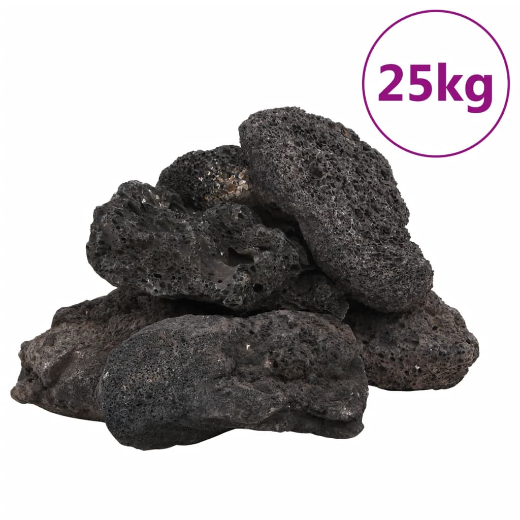 vulkansten 25 kg 10-30 cm sort
