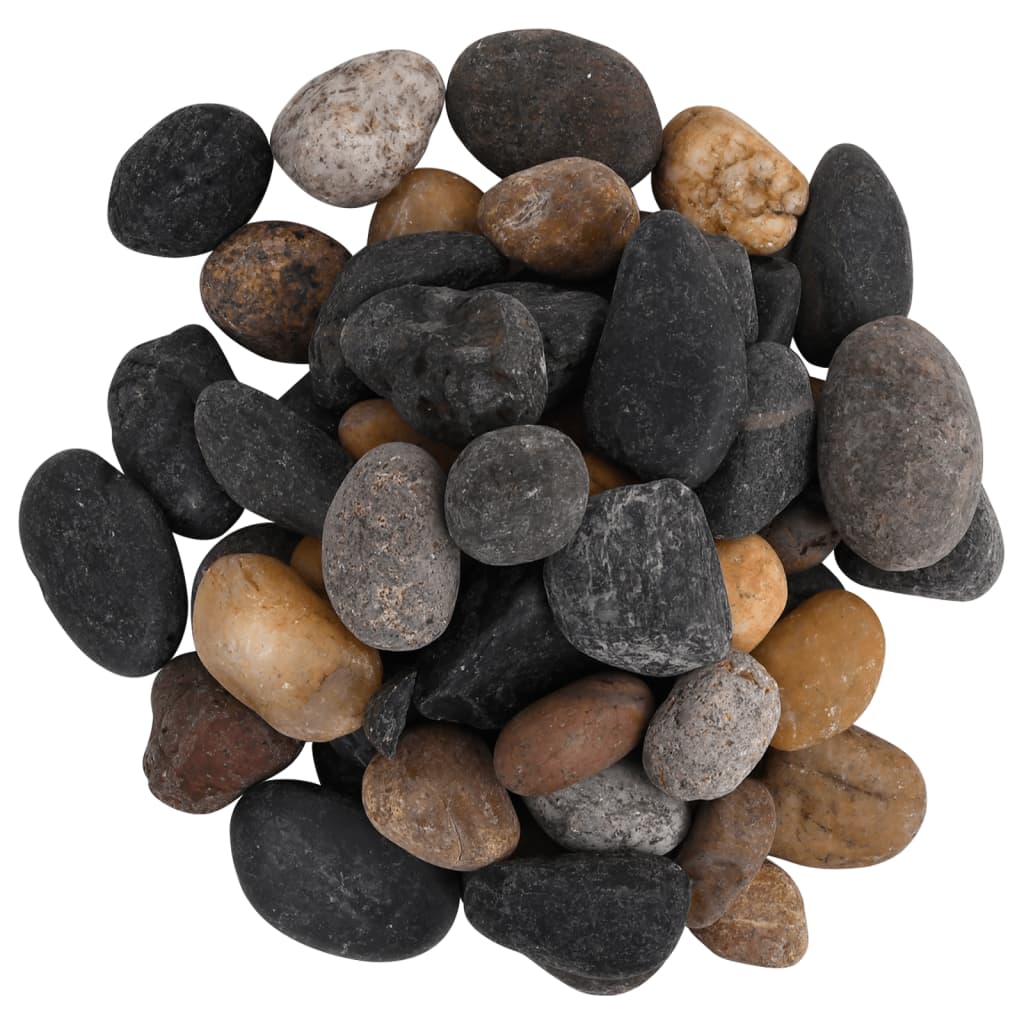 polerede småsten 10 kg 5-8 cm flerfarvet