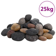 polerede småsten 25 kg 5-8 cm flerfarvet