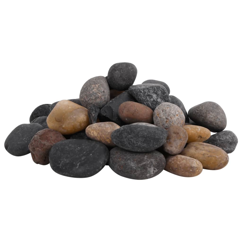 polerede småsten 25 kg 5-8 cm flerfarvet