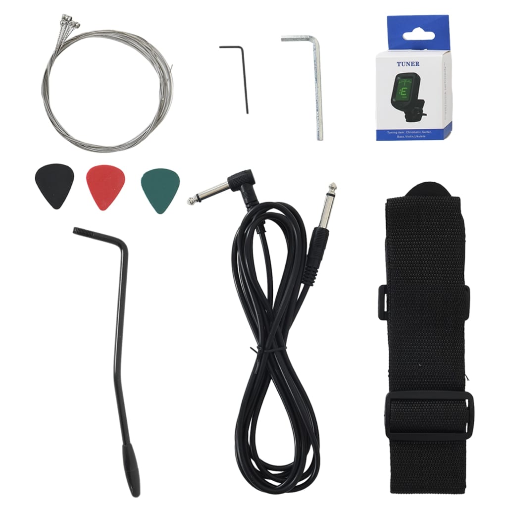 elektrisk guitar til begyndere inkl. taske 4/4 39" sort