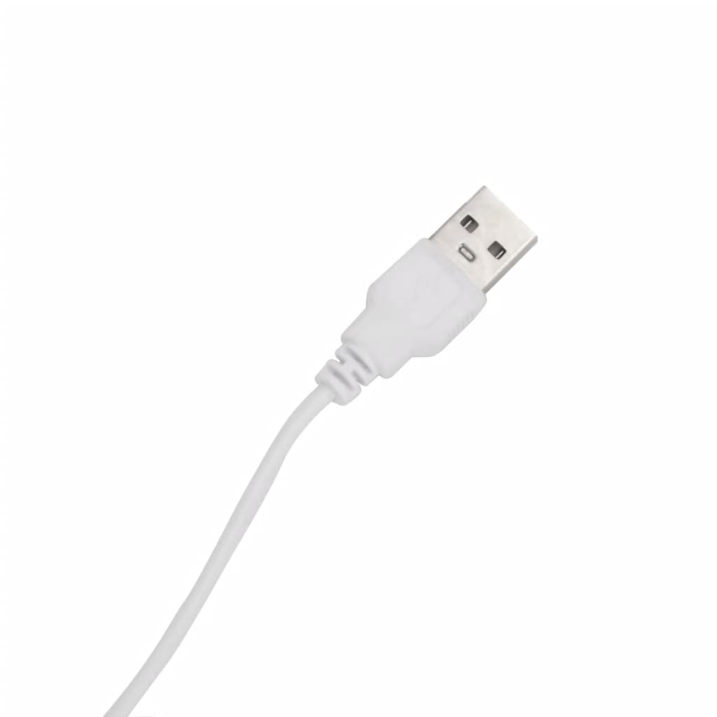 badeværelsesskab med spejl og LED-lys 60x13x52 hvid