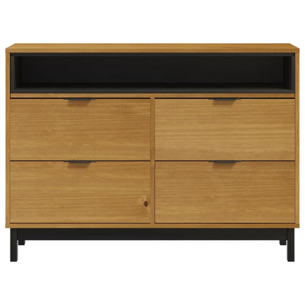 kommode FLAM 110x40x80 cm massivt fyrretræ