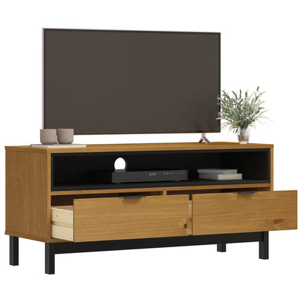 tv-bord FLAM 110x40x50 cm massivt fyrretræ