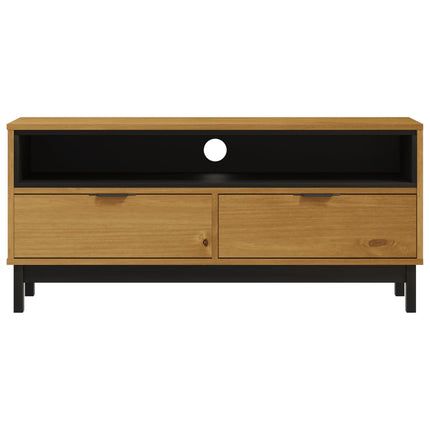 tv-bord FLAM 110x40x50 cm massivt fyrretræ