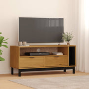 tv-bord FLAM 110x40x50 cm massivt fyrretræ