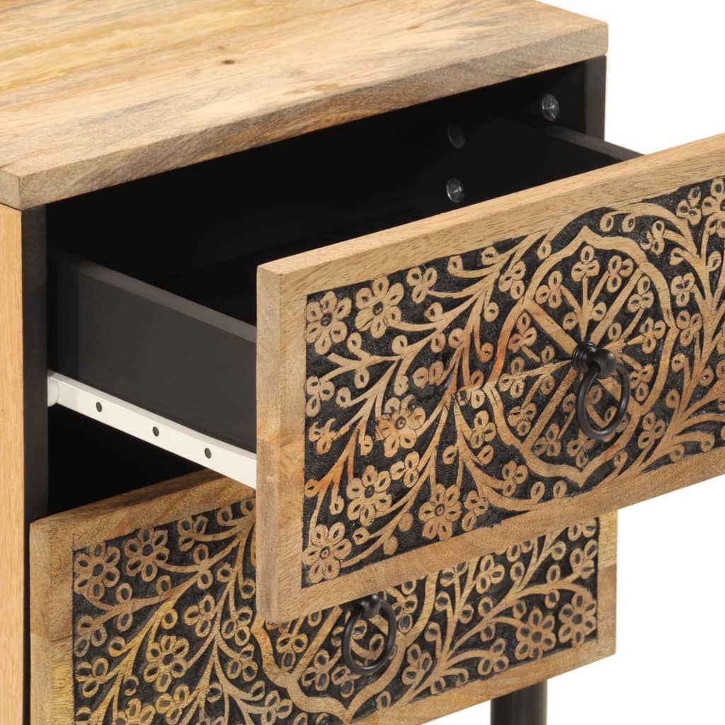 sengebord 40x33x46 cm massivt mangotræ