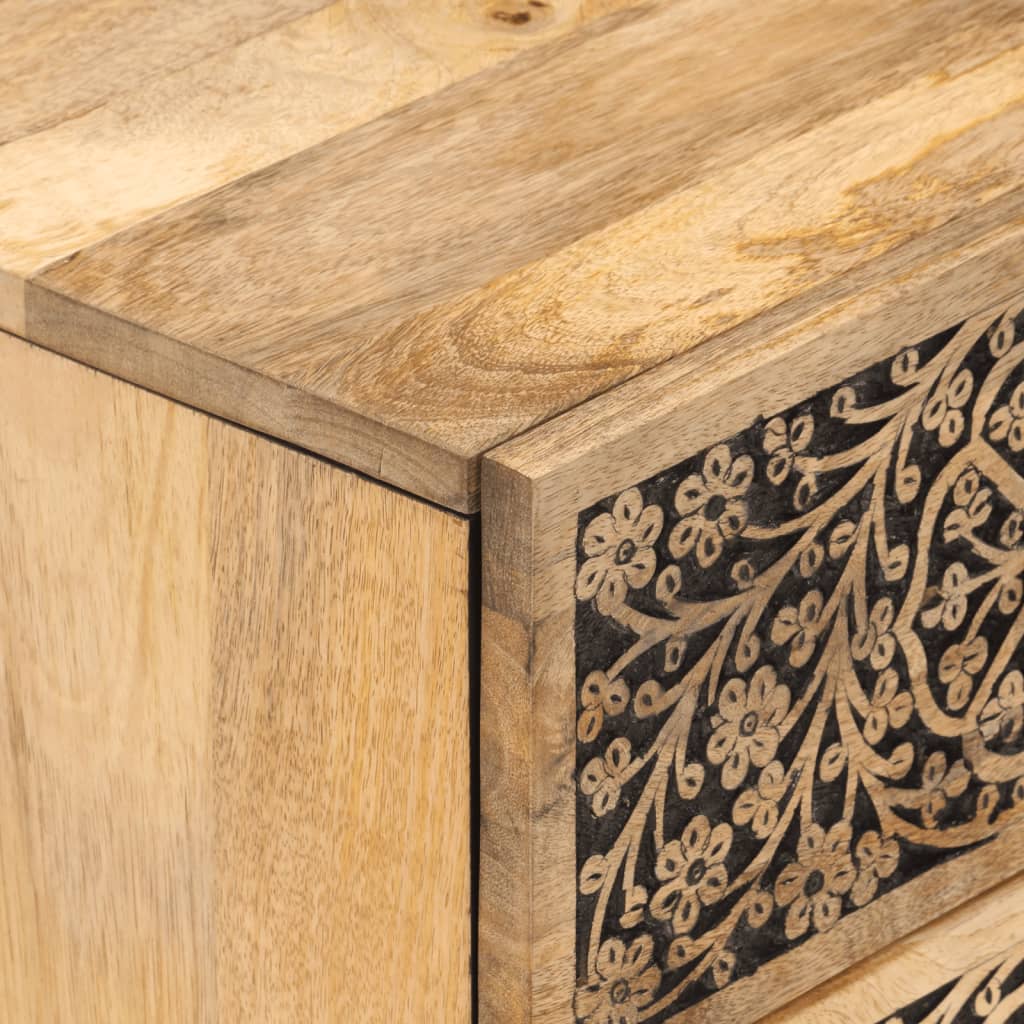 sengeborde 2 stk. 40x33x46 cm massivt mangotræ