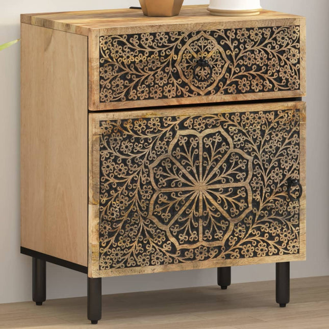 sengebord 50x33x60 cm massivt mangotræ