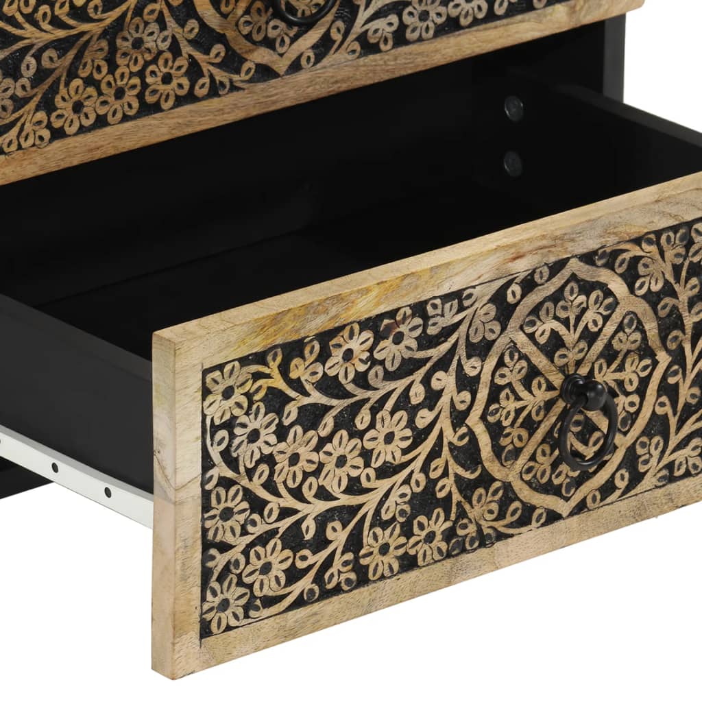 sengebord 50x33x60 cm massivt mangotræ