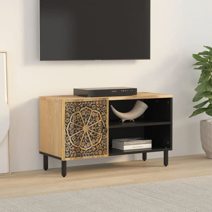 tv-bord 80x31x46 cm massivt mangotræ