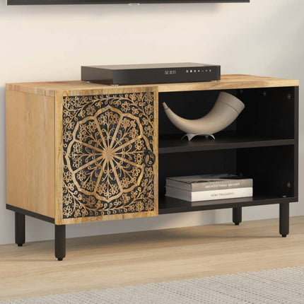 tv-bord 80x31x46 cm massivt mangotræ