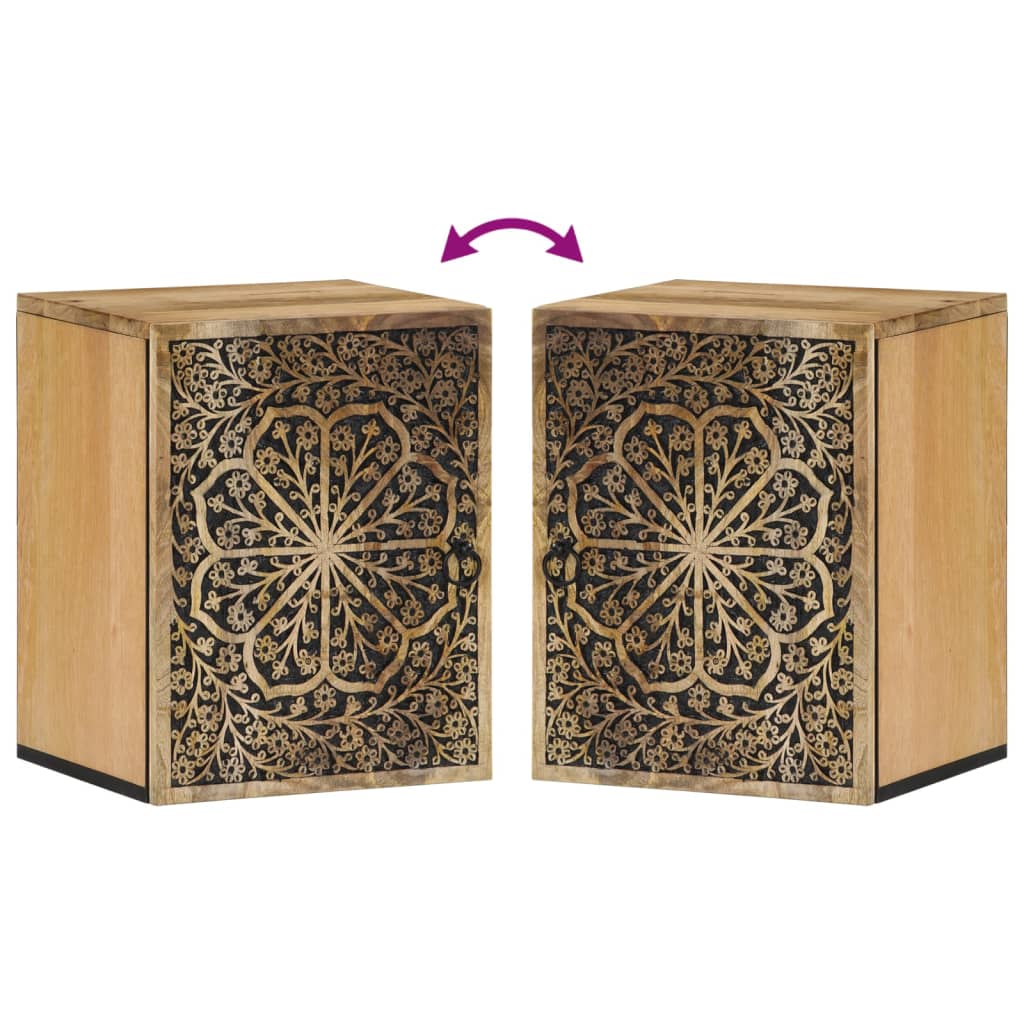 badeværelsesskab 38x33x48 cm massivt mangotræ