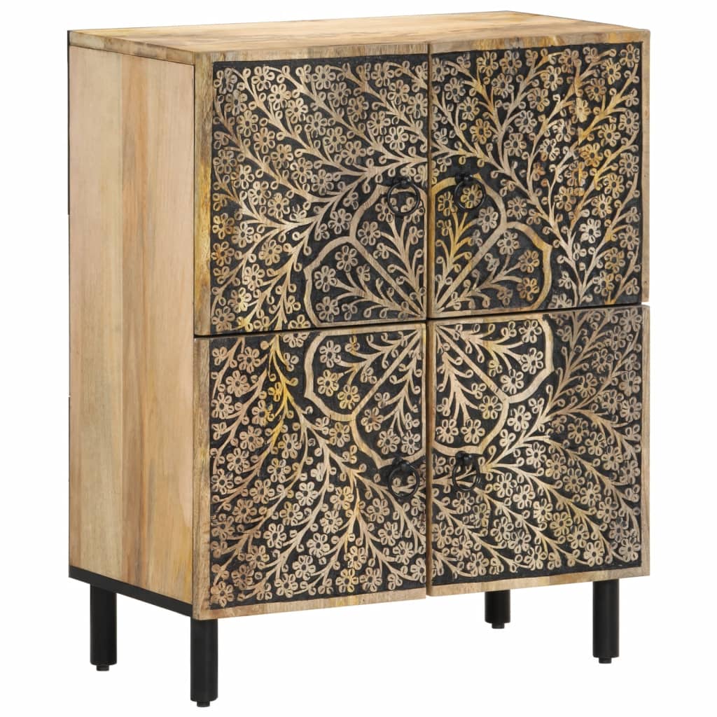 skab 60x33x75 cm massivt mangotræ