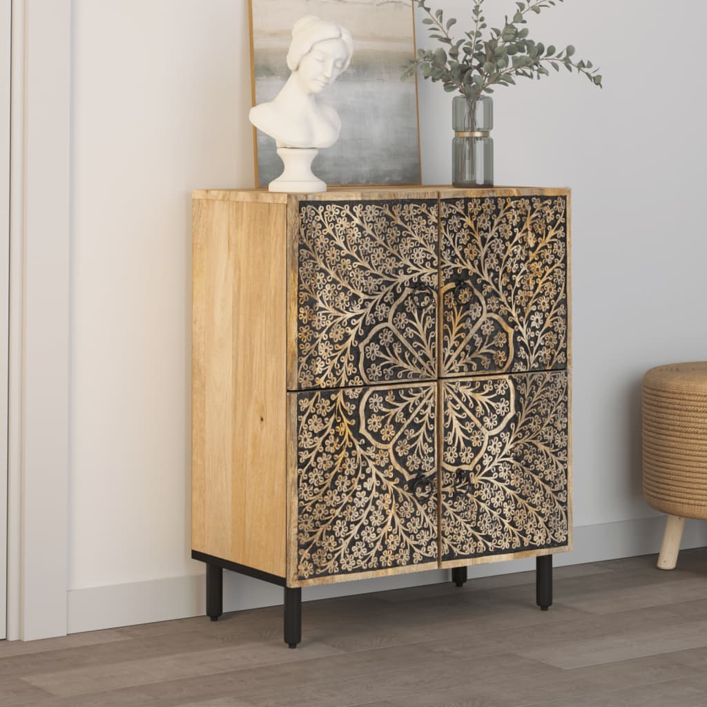 skab 60x33x75 cm massivt mangotræ