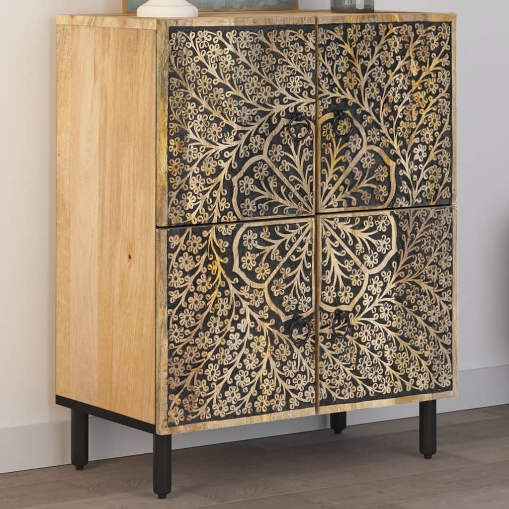 skab 60x33x75 cm massivt mangotræ