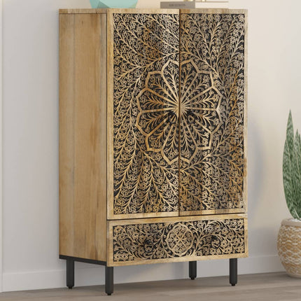 skab 60x33x100 cm massivt mangotræ