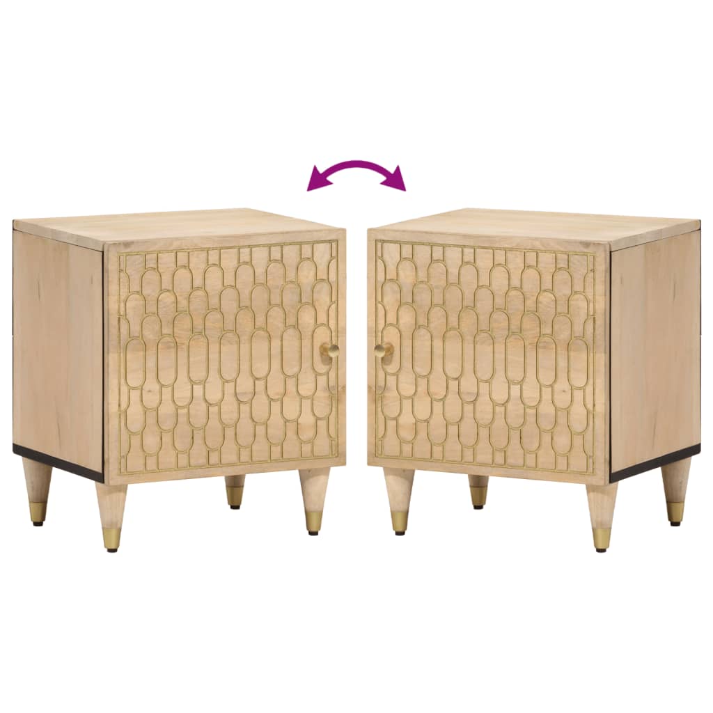 sengebord 40x33x46 cm massivt mangotræ