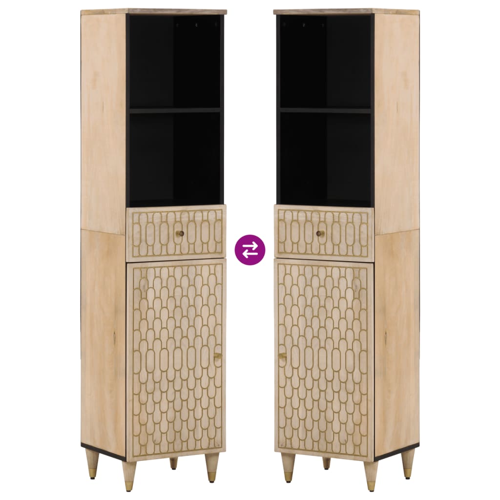 badeværelsesskab 38x33x160 cm massivt mangotræ