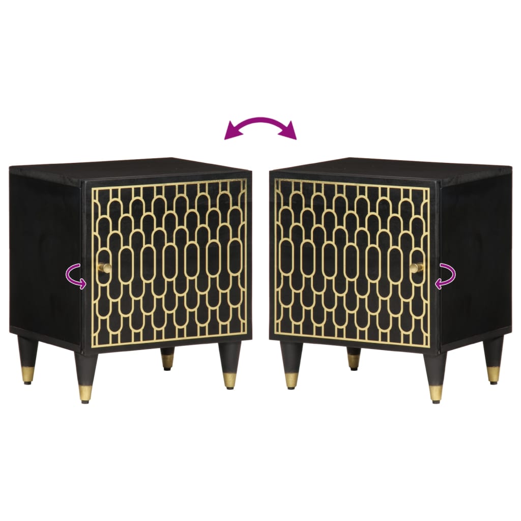 sengebord 40x33x46 cm massivt mangotræ