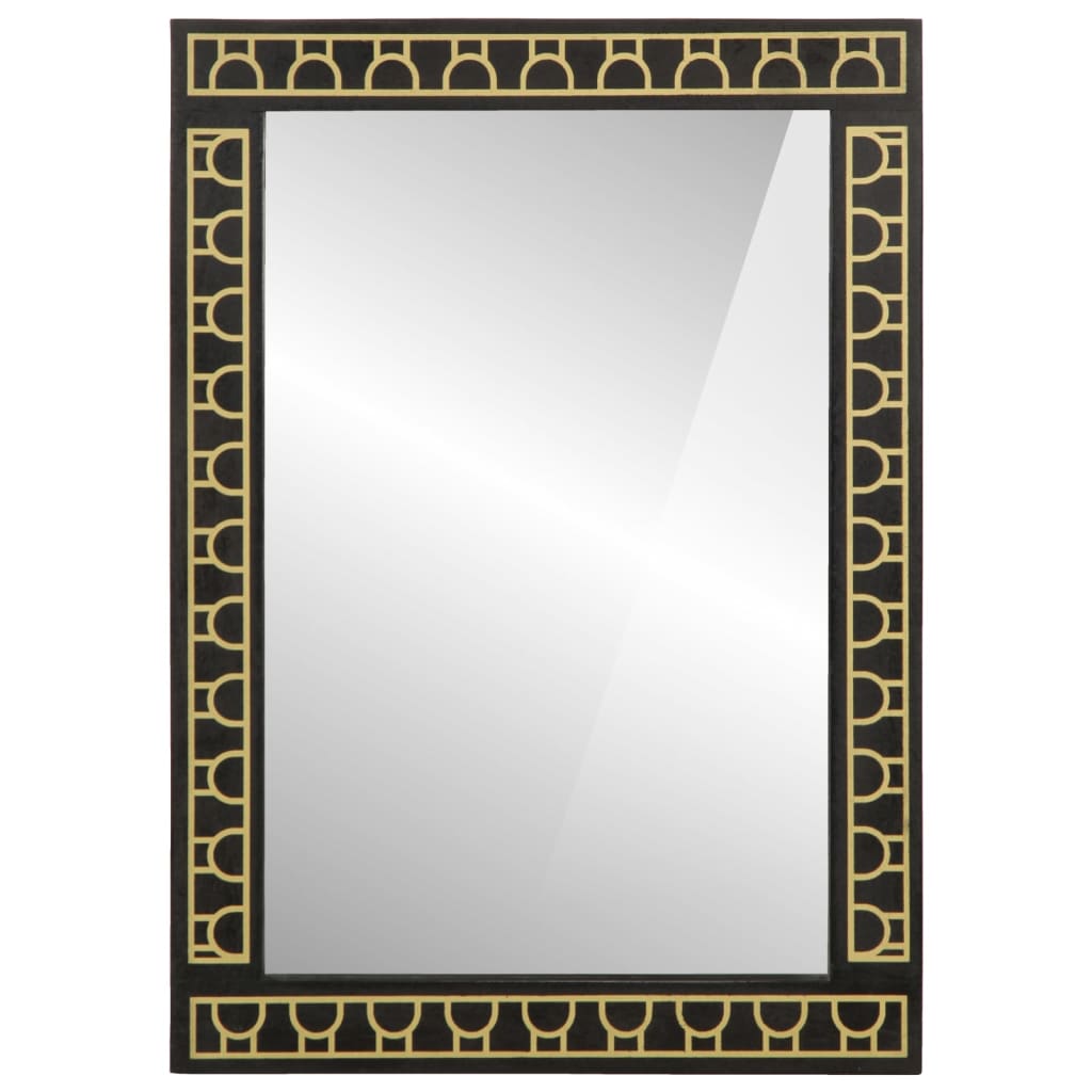 badeværelsesspejl 50x70x2,5 cm massivt mangotræ og glas