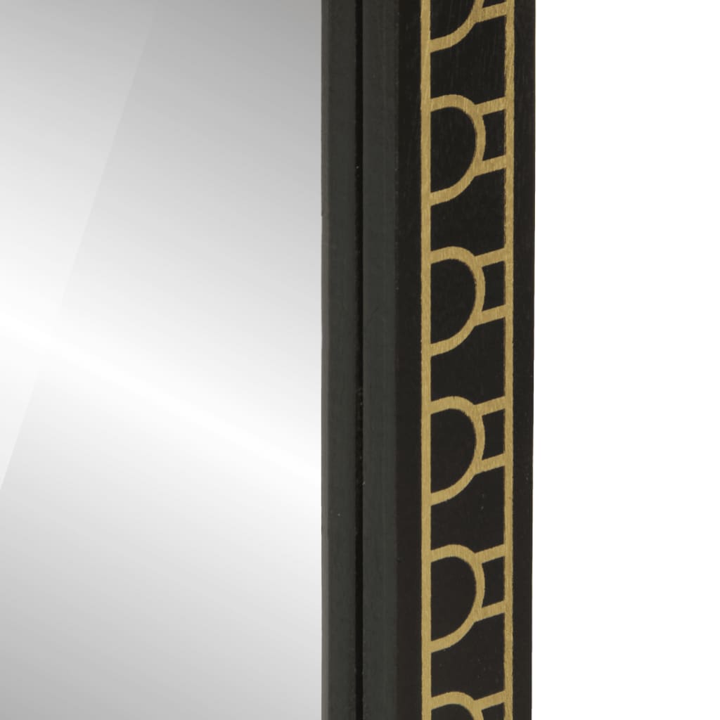 badeværelsesspejl 50x70x2,5 cm massivt mangotræ og glas