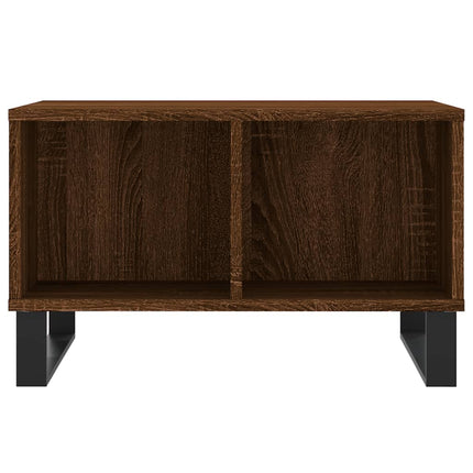 sofabord 60x50x36,5 cm konstrueret træ brun egetræsfarve
