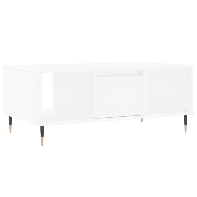 sofabord 90x50x36,5 cm konstrueret træ hvid