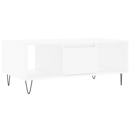 sofabord 90x50x36,5 cm konstrueret træ hvid