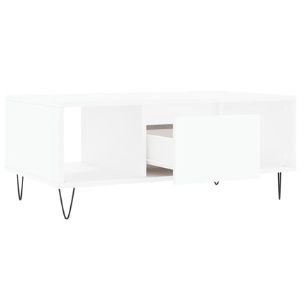 sofabord 90x50x36,5 cm konstrueret træ hvid