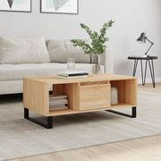 sofabord 90x50x36,5 cm konstrueret træ sonoma-eg
