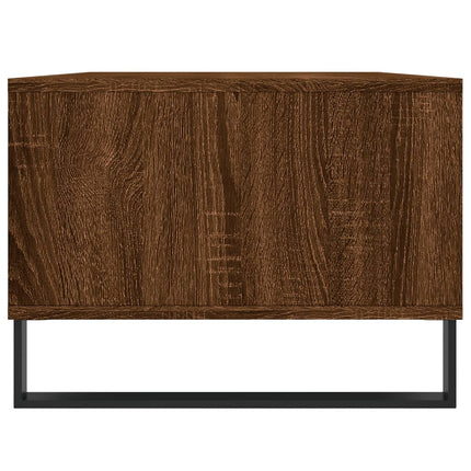 sofabord 90x50x36,5 cm konstrueret træ brun egetræsfarve