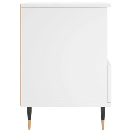 sengebord 40x35x50 cm konstrueret træ hvid